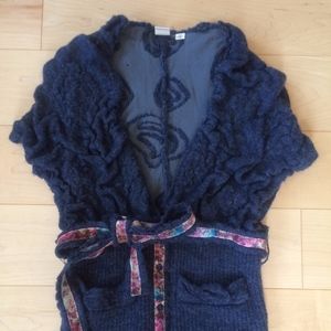 Anthropologie cap sleeve  wool sweater